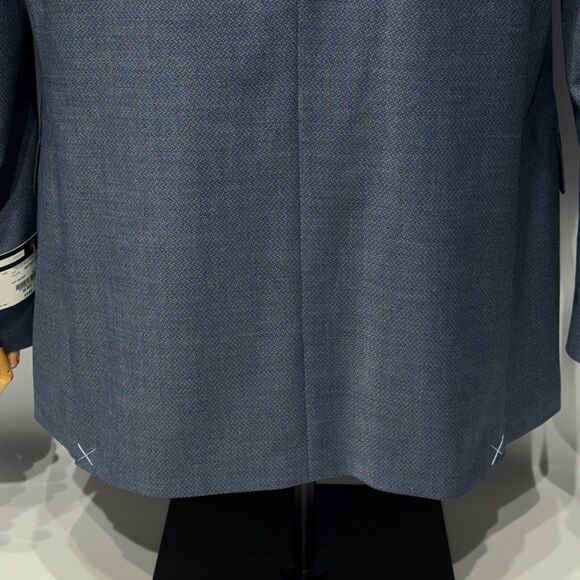 NWT $140 J. Ferrar Classic Fit Blazer Navy Blue Multi Dot Stretch Men’s Size 46R - Picture 9 of 11